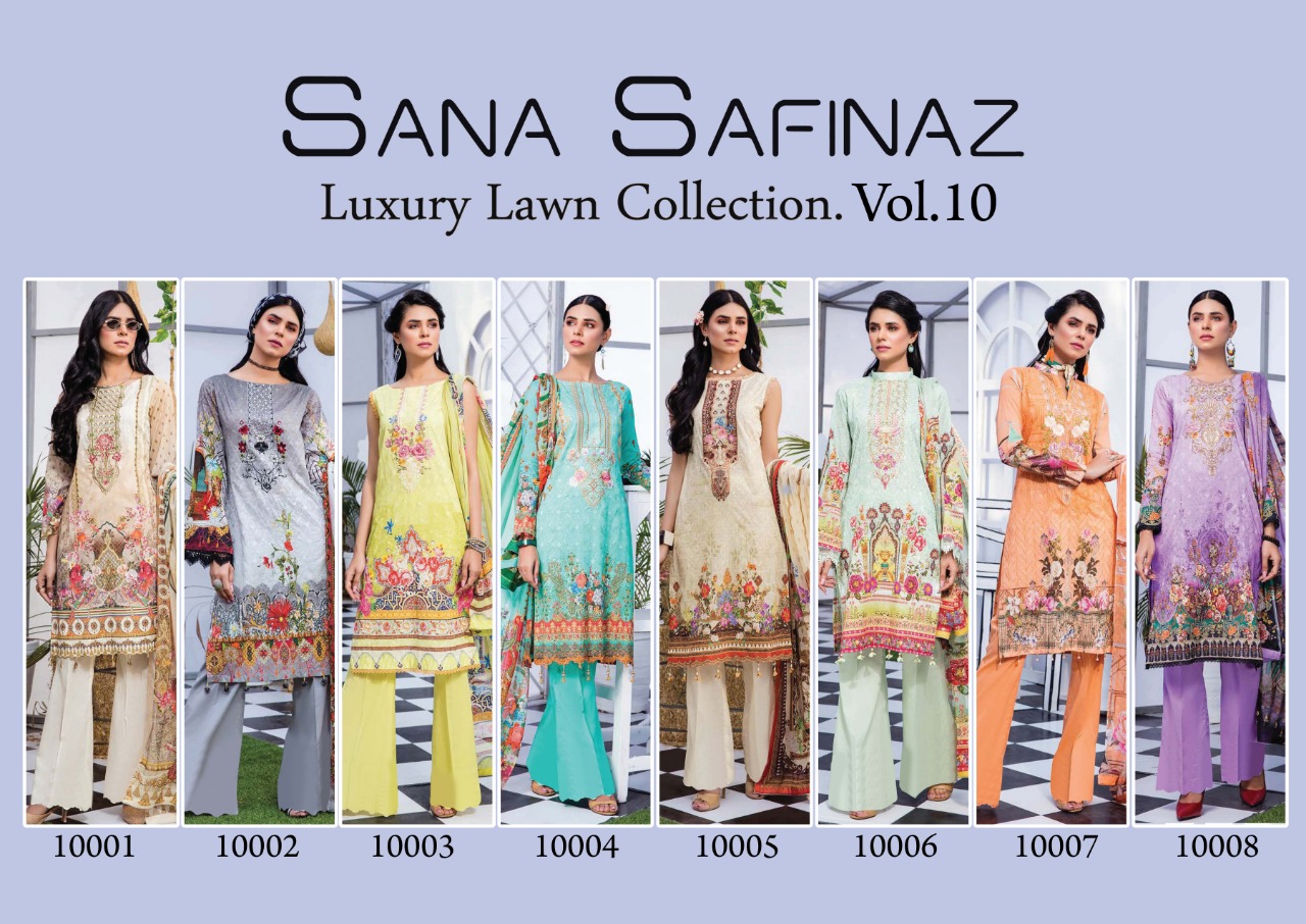 Sana Safinaz Luxury Lawn Collection  Vol 10 Pakistani Salwar Suits Bulk Buy Wholesale Pakistani Salwar Kameez  Catalog