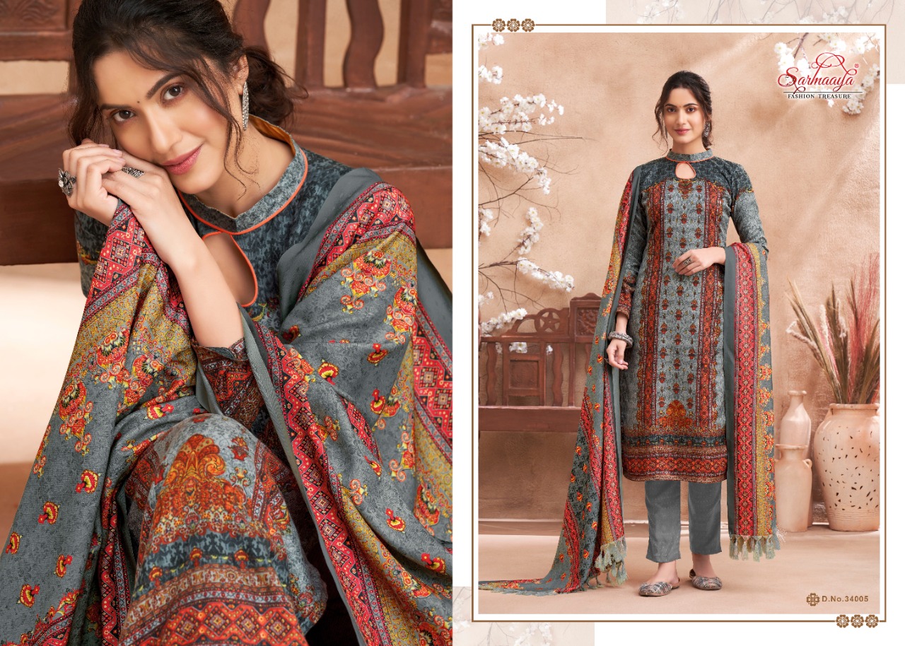 Sarmaaya Shalimar Pashmina Shawl Dress Material Collection