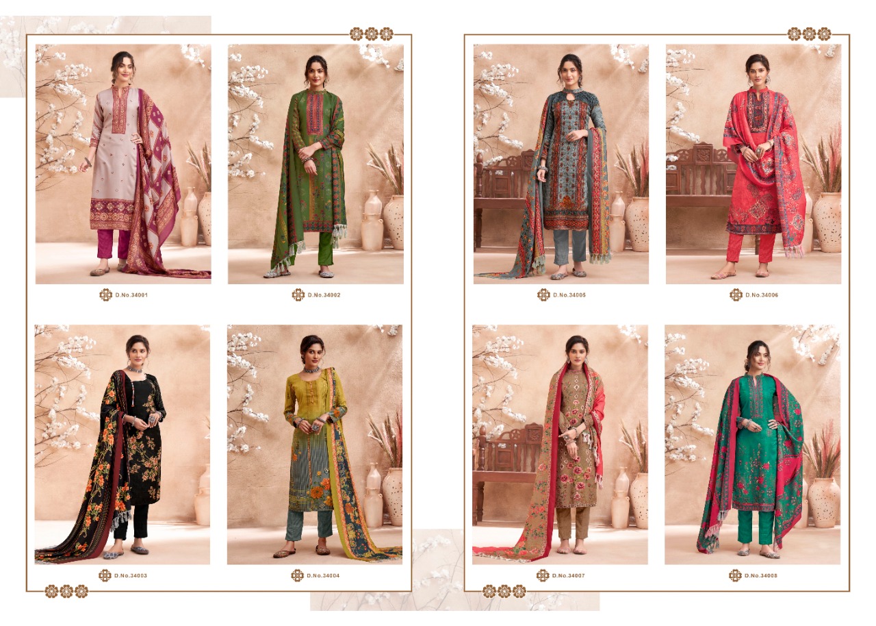 Sarmaaya Shalimar Pashmina Shawl Dress Material Collection