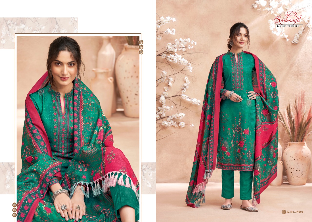 Sarmaaya Shalimar Pashmina Shawl Dress Material Collection