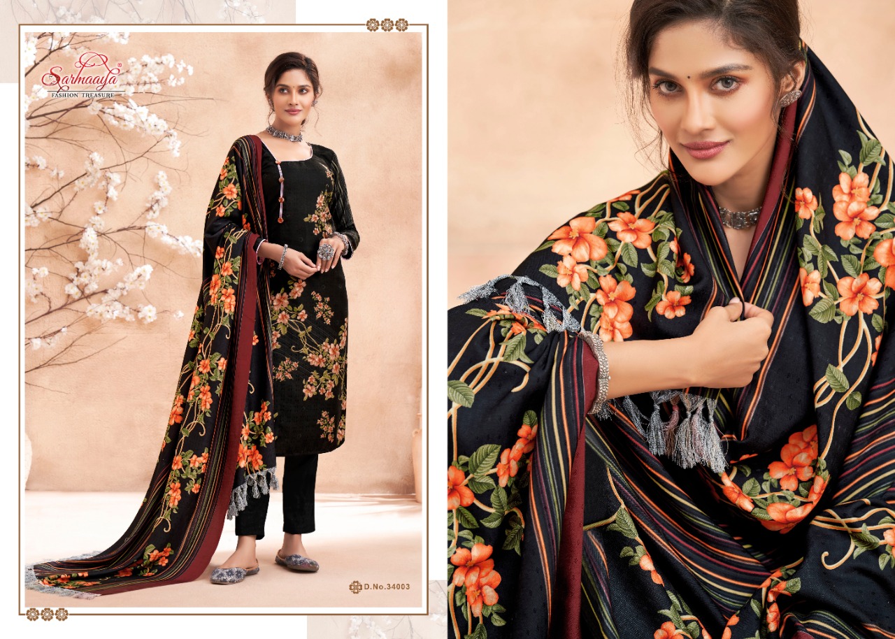 Sarmaaya Shalimar Pashmina Shawl Dress Material Collection