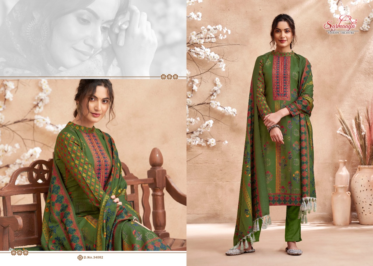 Sarmaaya Shalimar Pashmina Shawl Dress Material Collection