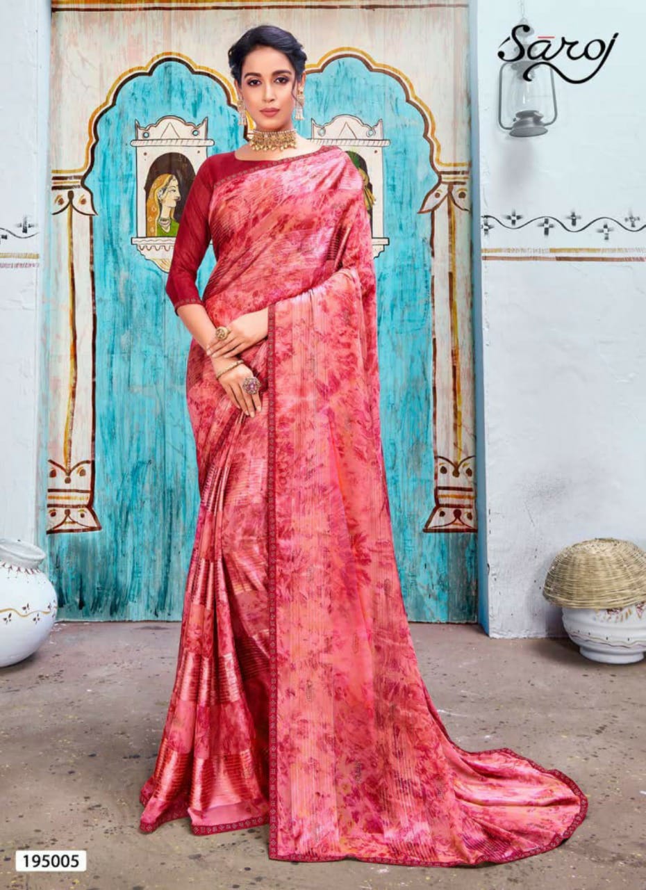 Saroj Nazarana Fancy Wear Printed Silk Saree Catalog