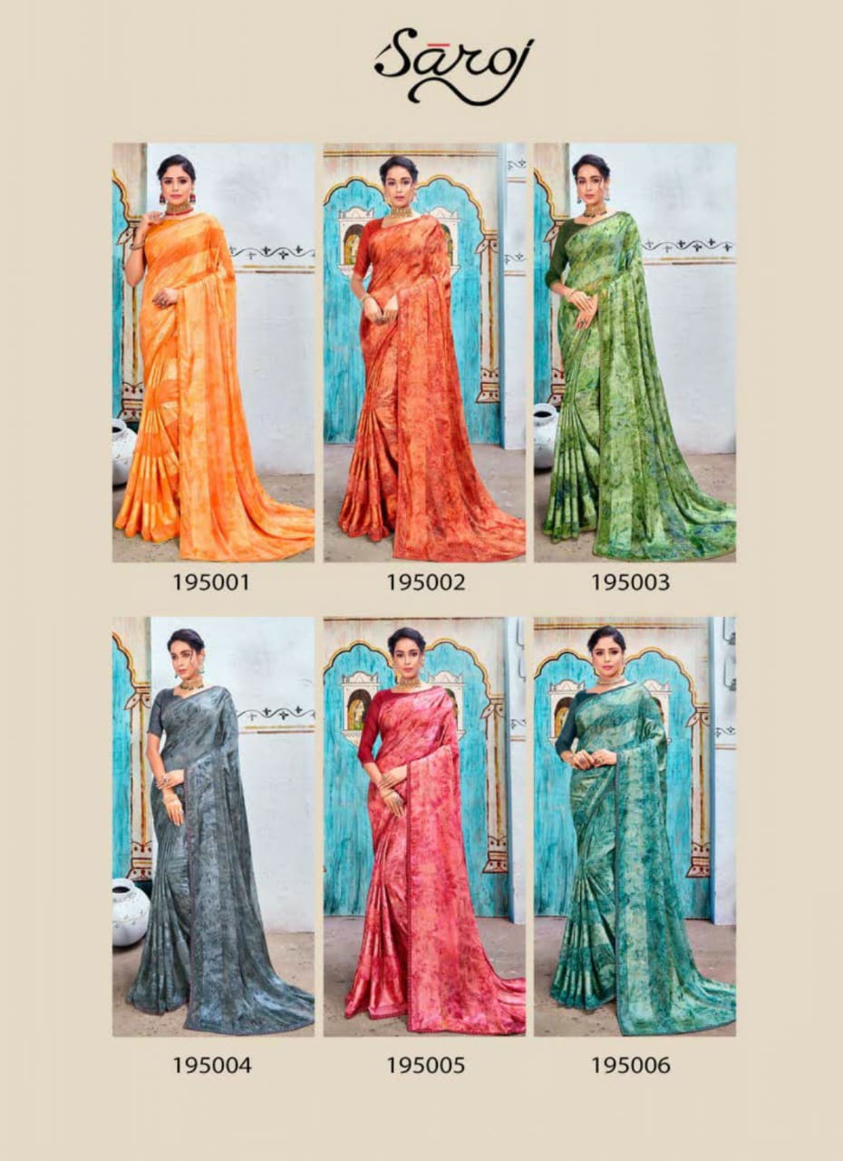 Saroj Nazarana Fancy Wear Printed Silk Saree Catalog