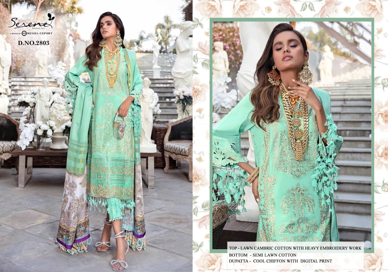 Serene Sana Safinaz Cotton Embroidery Pakistani Salwar Suits Catalog