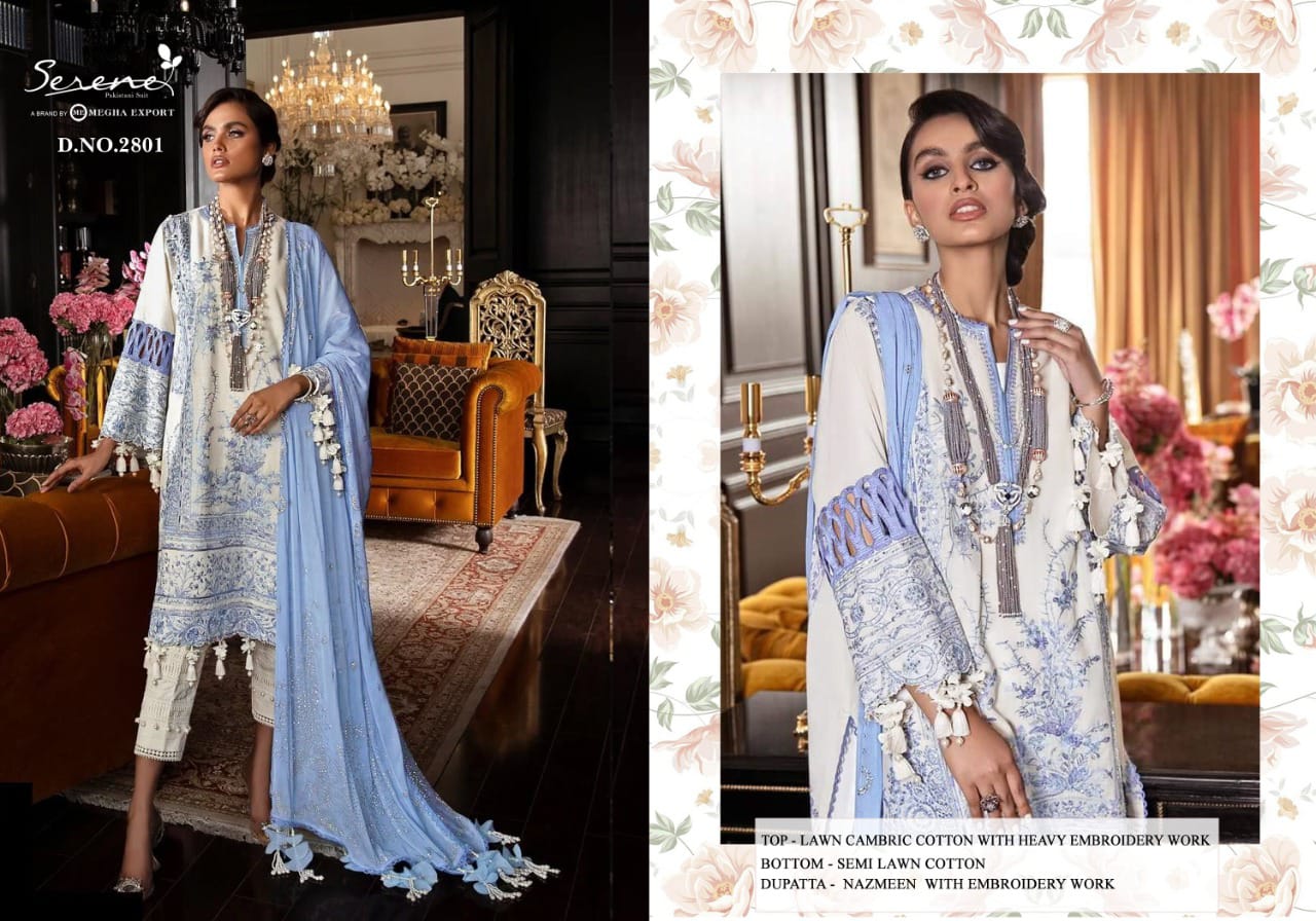 Serene Sana Safinaz Cotton Embroidery Pakistani Salwar Suits Catalog