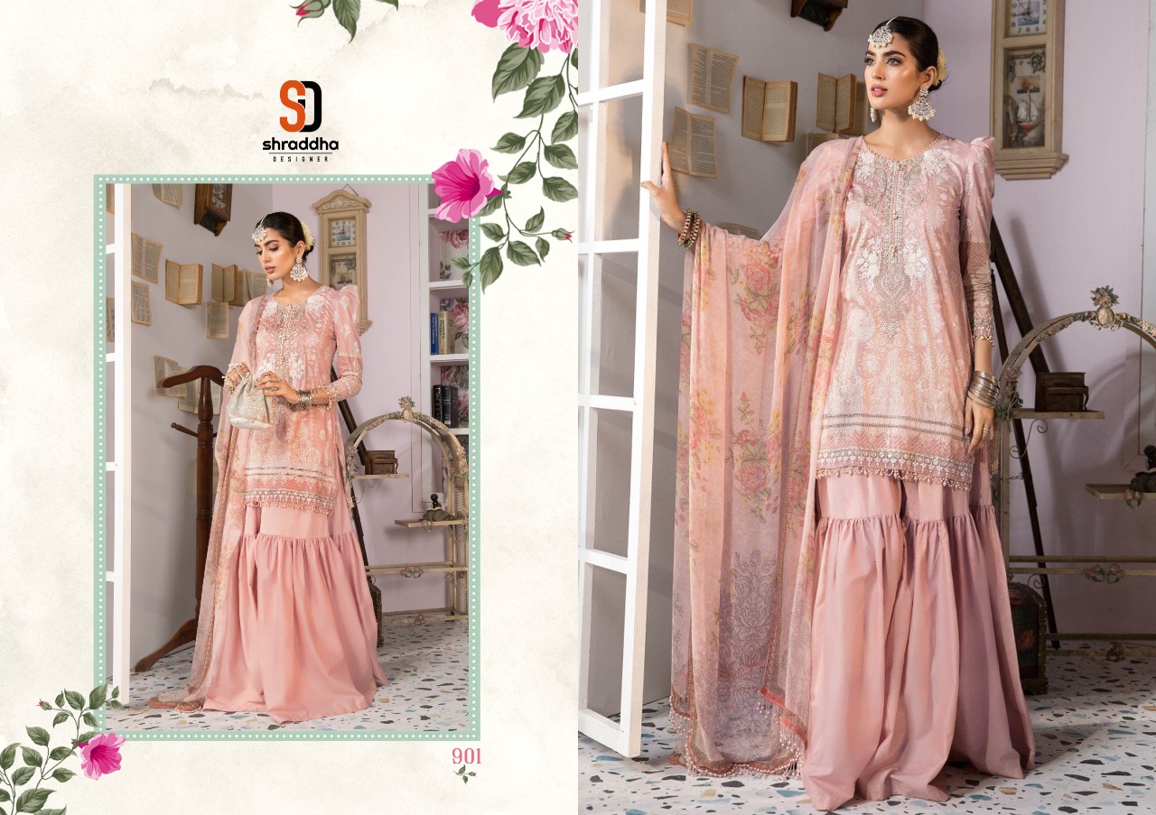 Sharaddha Designer M Print Vol 9 Lawn Cotton Pakistani Suits Catalog