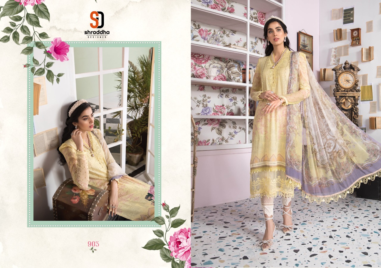 Sharaddha Designer M Print Vol 9 Lawn Cotton Pakistani Suits Catalog