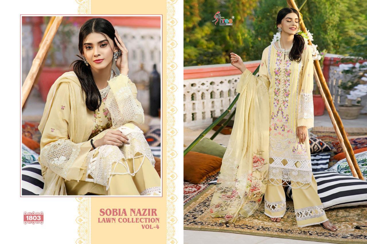 Shree Sobia Nazir Lawn Collection Vol  4 Embroidery Pakistani Salwar Kameez  Catalog