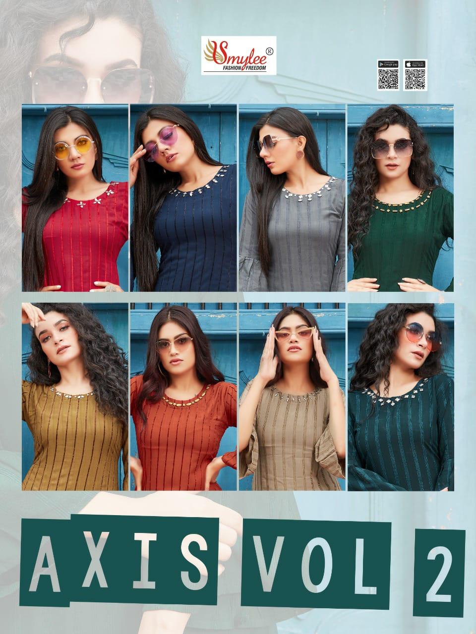 Smylee Axis Vol  2 Ethnic Wear Linning Designer Kurti Catalog