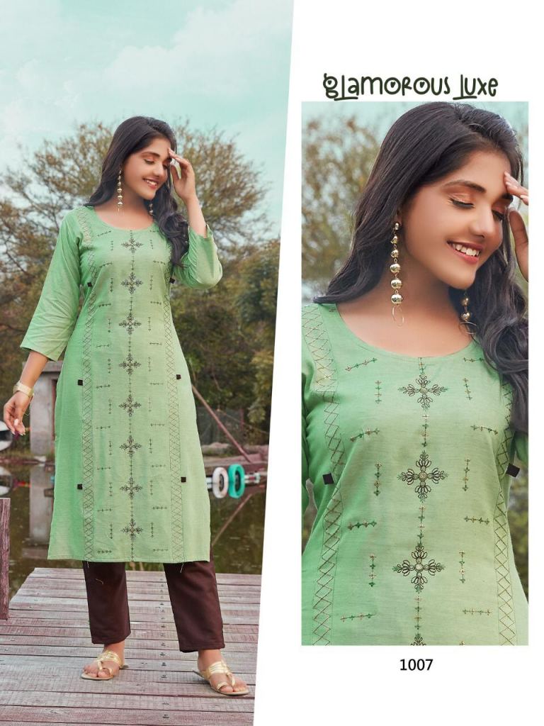 Smylee Dilruba Rayon Designer Kurti With Pant Catalog