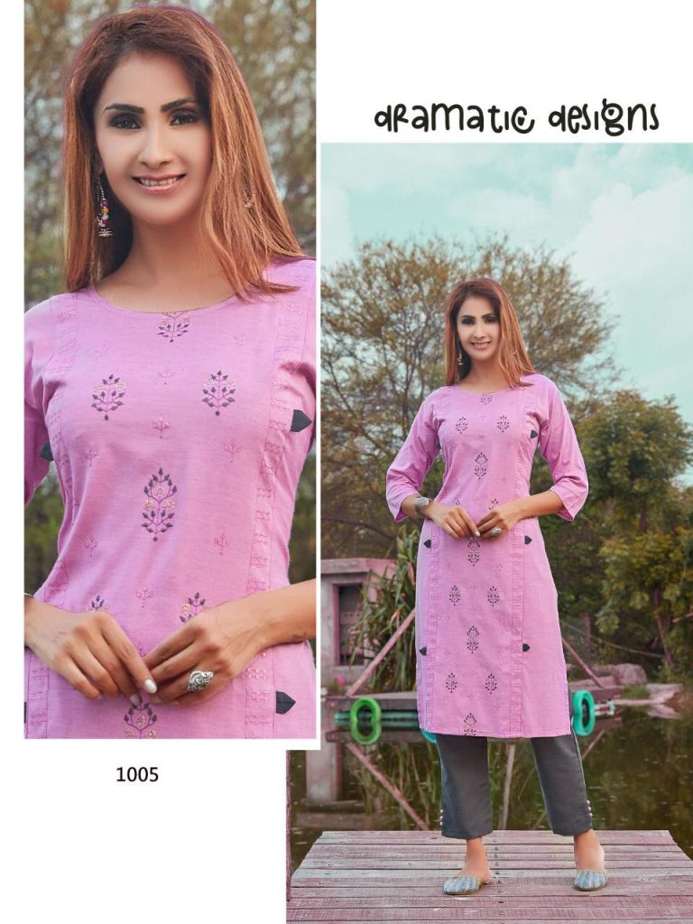 Smylee Dilruba Rayon Designer Kurti With Pant Catalog