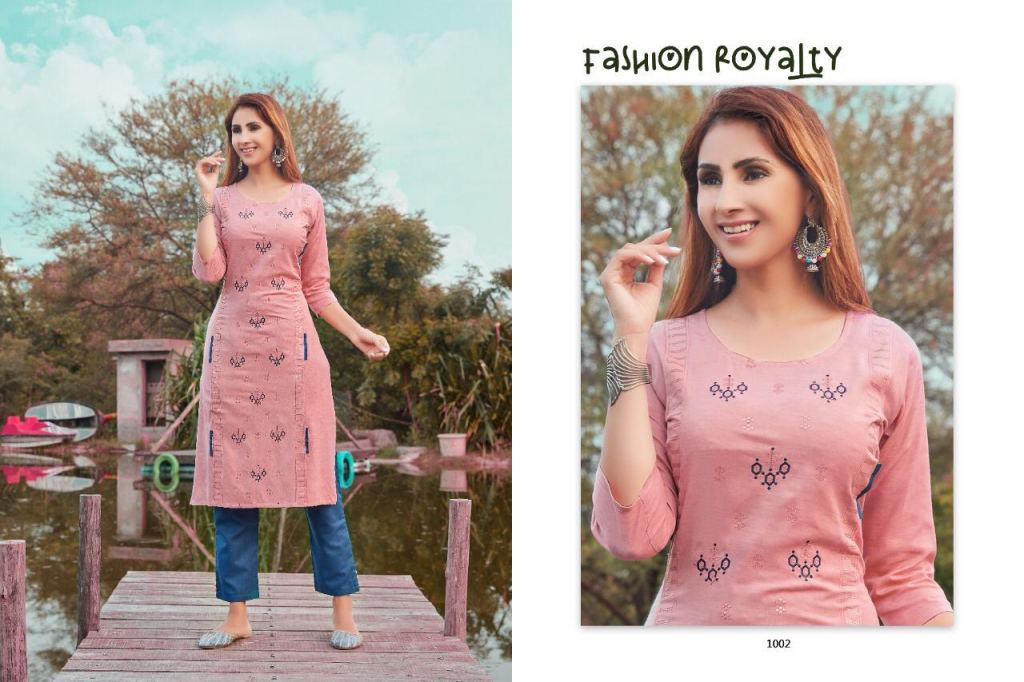 Smylee Dilruba Rayon Designer Kurti With Pant Catalog