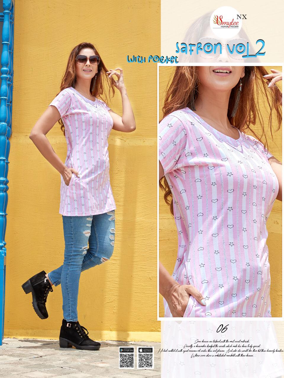 Smylee Safron Vol 2 Sinker Hosiery Night Wear T Shirt Catalog