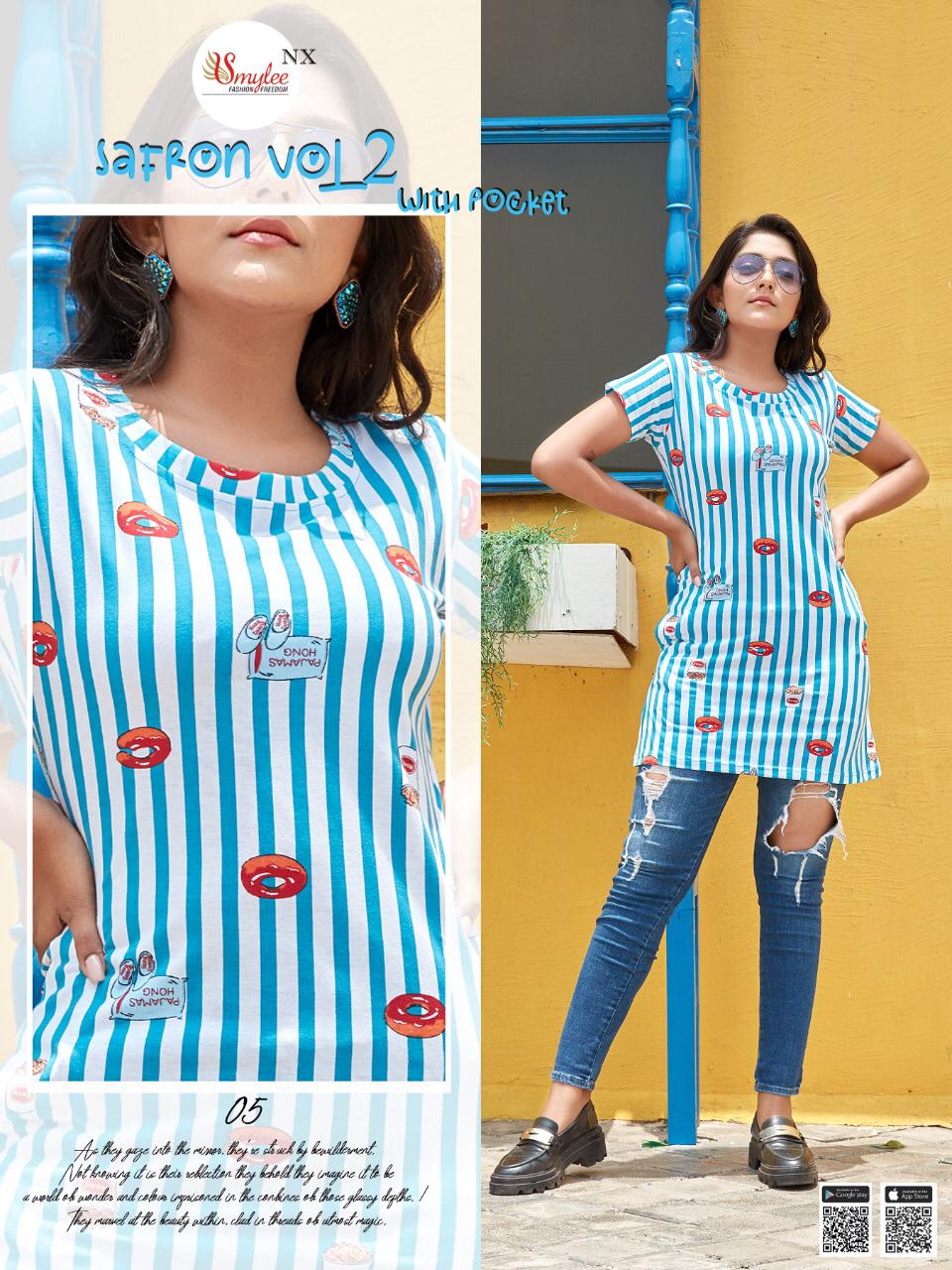 Smylee Safron Vol 2 Sinker Hosiery Night Wear T Shirt Catalog