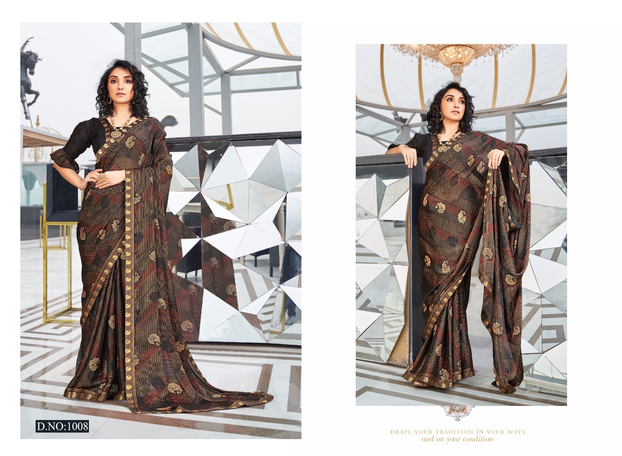 Swastik Firangi  Casual Wear Printed Sarees Catalog