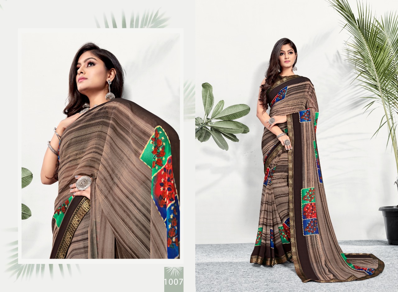 Swastik Manthan Vol 1  Casual Wear Printed Sarees Catalog