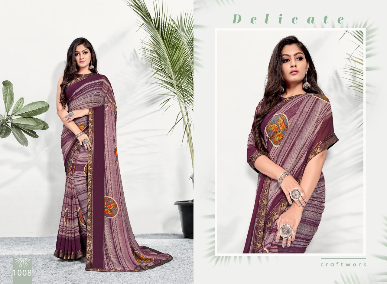 Swastik Manthan Vol 1  Casual Wear Printed Sarees Catalog