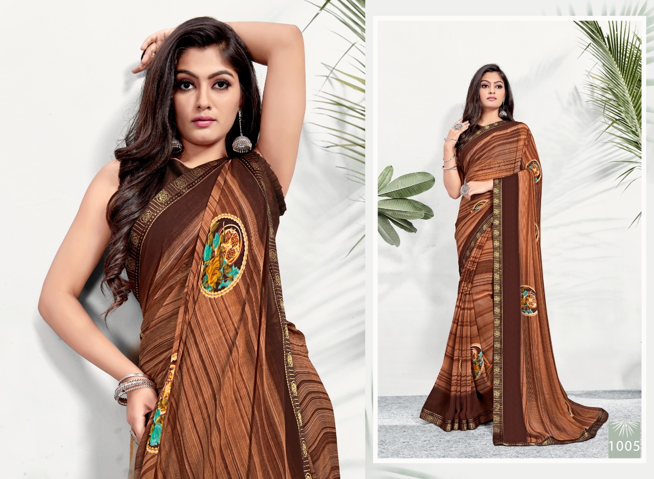 Swastik Manthan Vol 1  Casual Wear Printed Sarees Catalog