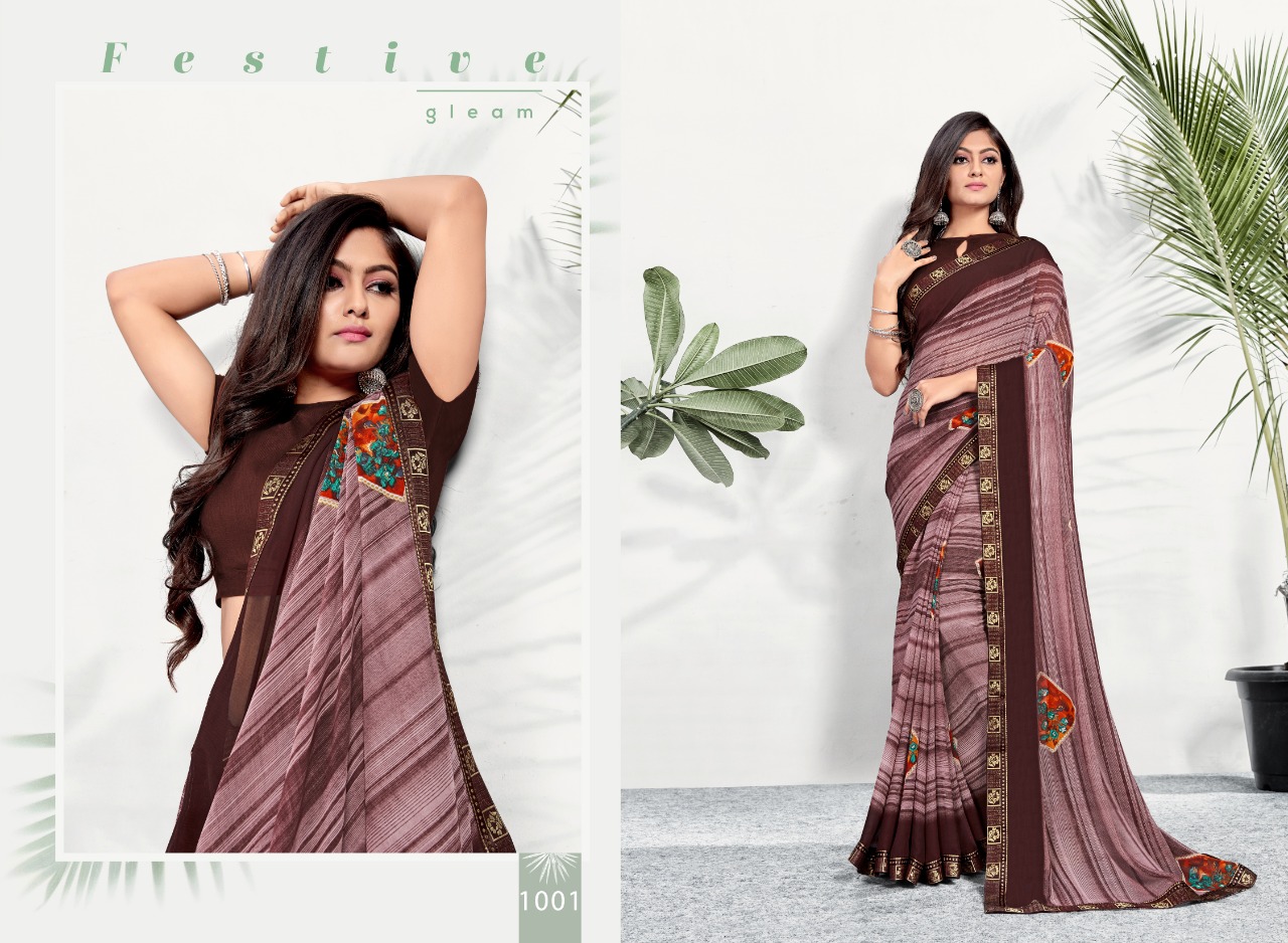 Swastik Manthan Vol 1  Casual Wear Printed Sarees Catalog