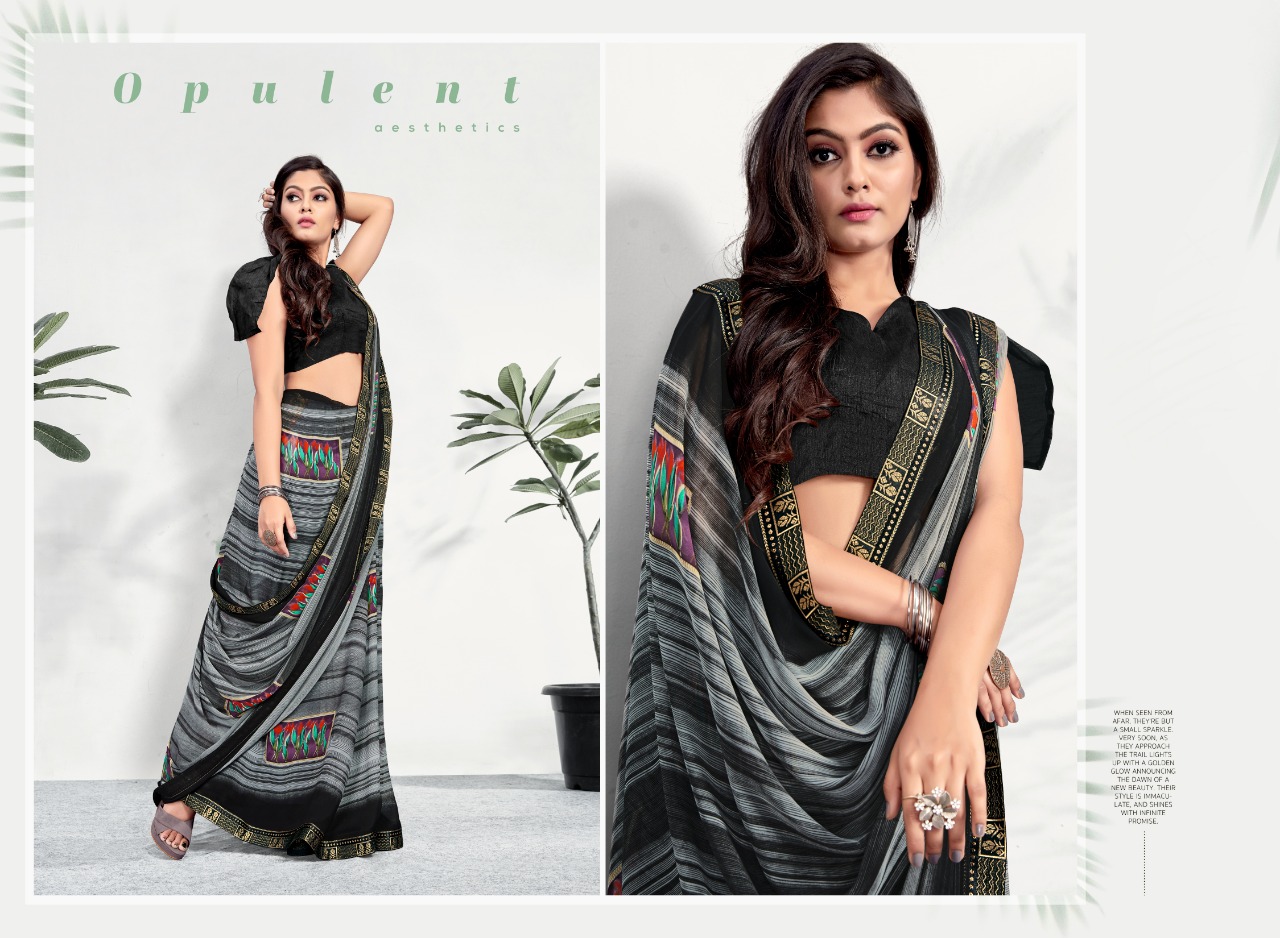 Swastik Manthan Vol 1  Casual Wear Printed Sarees Catalog