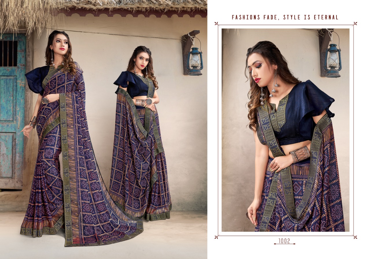 Swastik Rajwadi  Casual Wear Printed Sarees Catalog