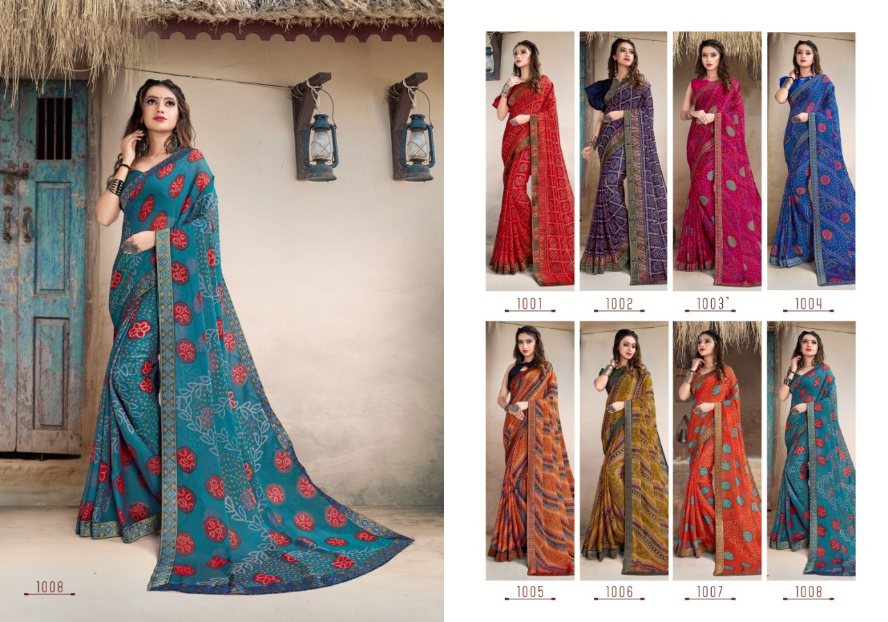 Swastik Rajwadi  Casual Wear Printed Sarees Catalog