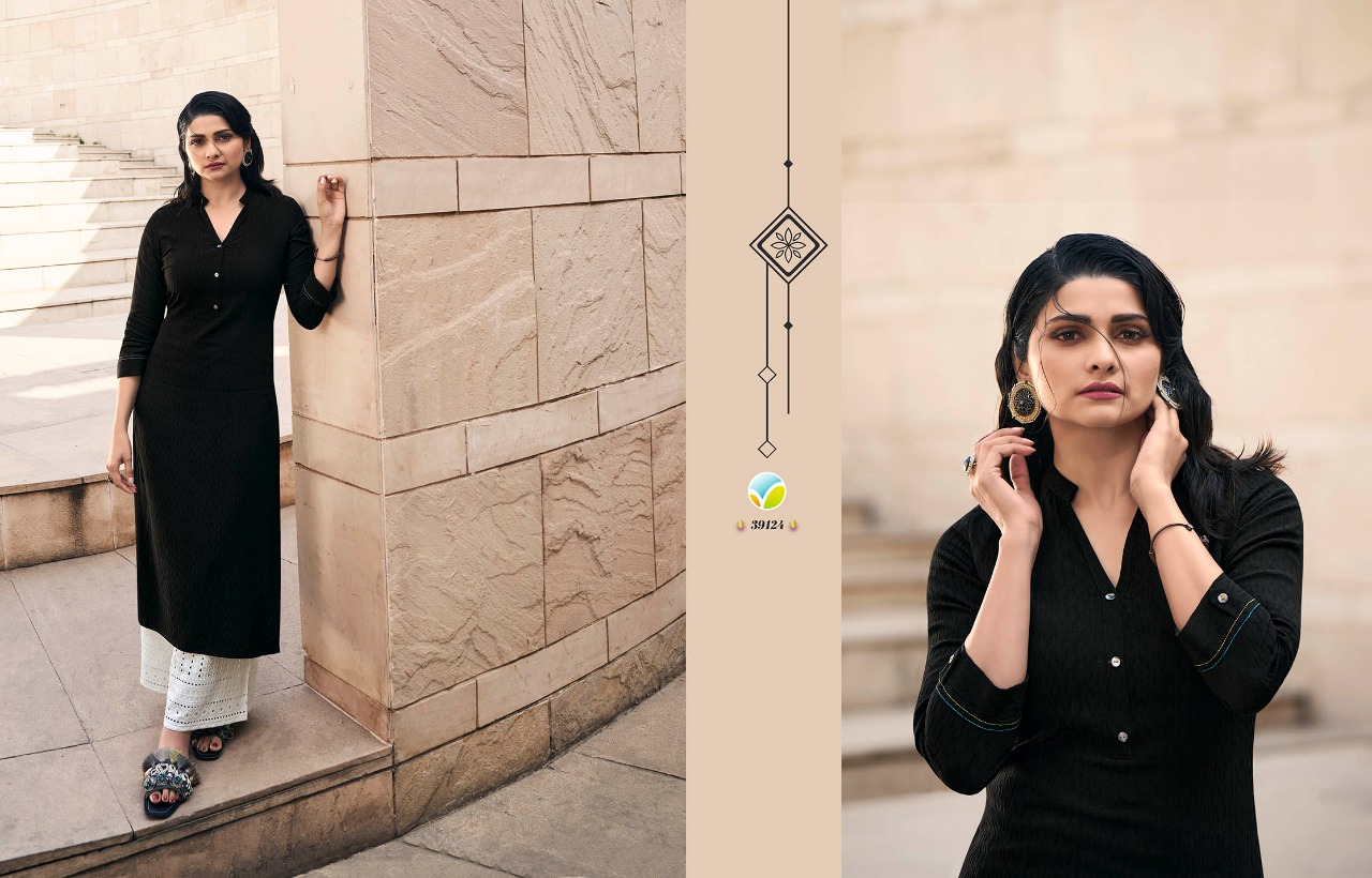 Vinay Tumbaa Magnet Vol  4 Rayon Designer Kurti With Plazoo Catalog