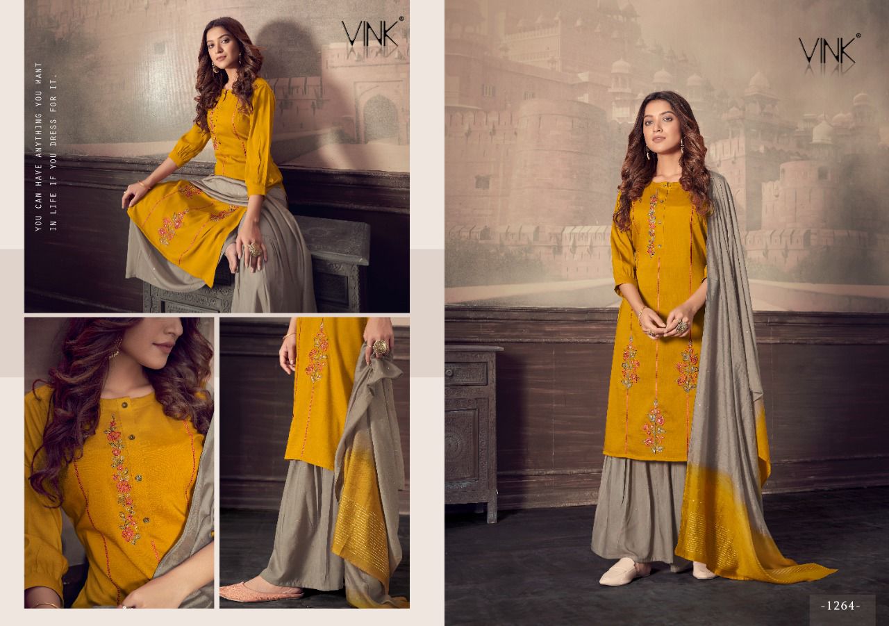 Vink Scarlet Kurti With Sharara And Dupatta Catalog
