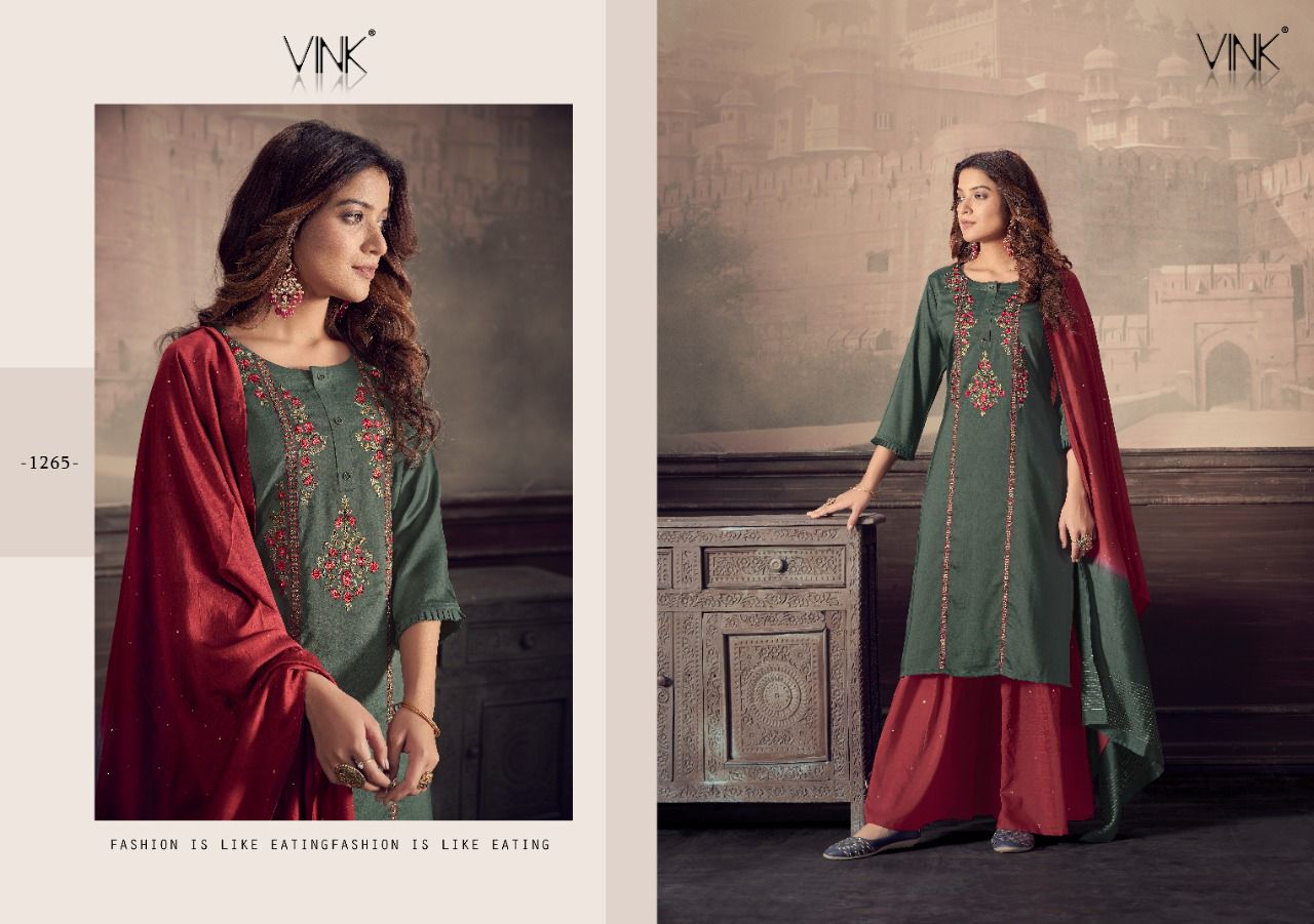 Vink Scarlet Kurti With Sharara And Dupatta Catalog
