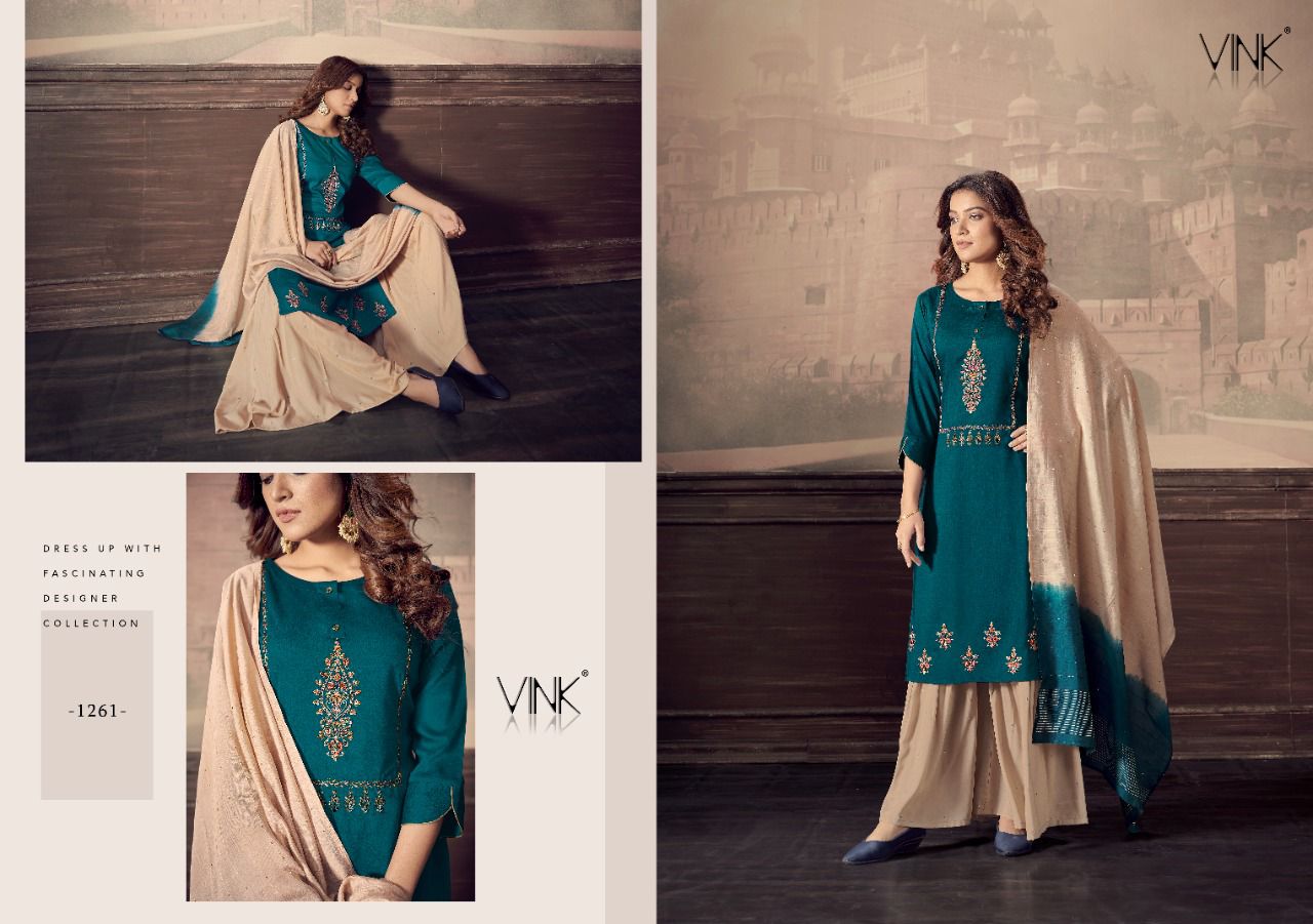Vink Scarlet Kurti With Sharara And Dupatta Catalog