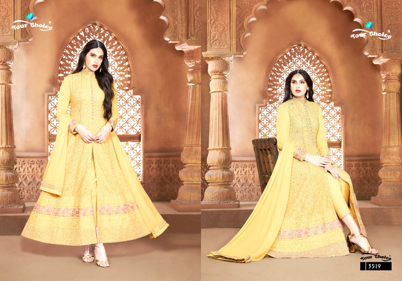 Yc Breeza Georgette Designer Salwar Suits Catalog