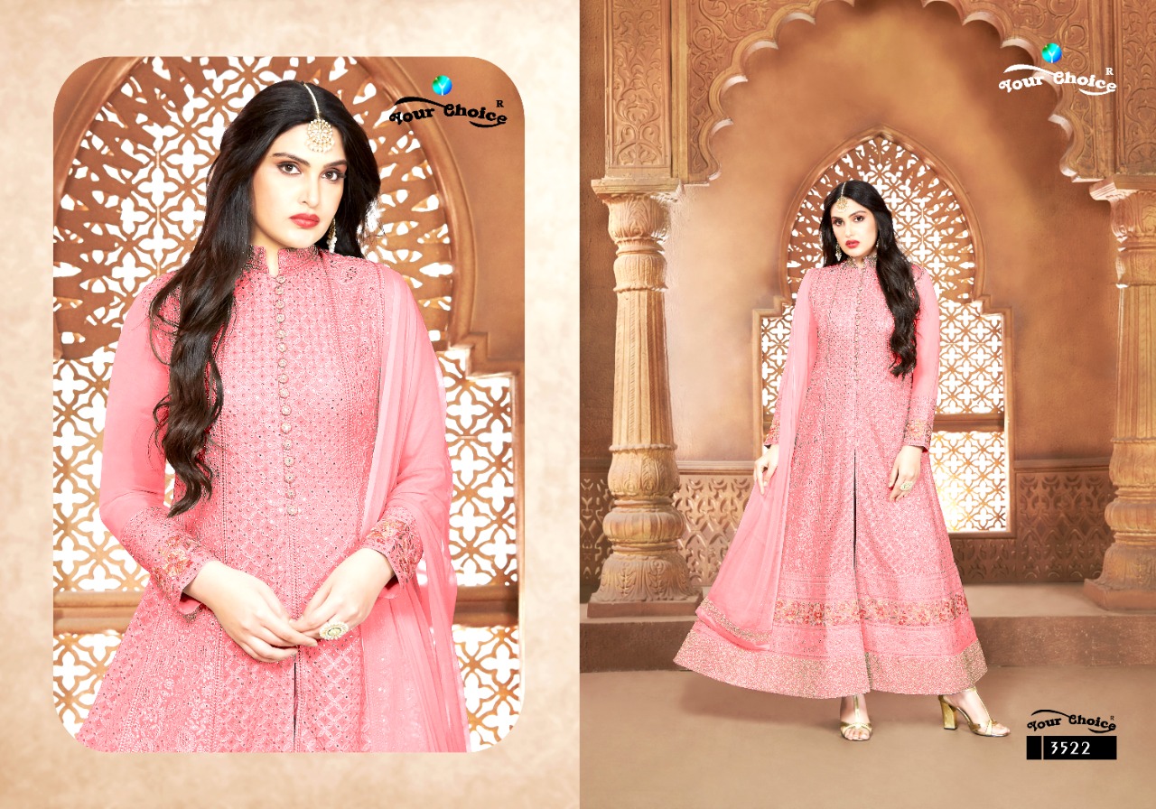 Yc Breeza Georgette Designer Salwar Suits Catalog