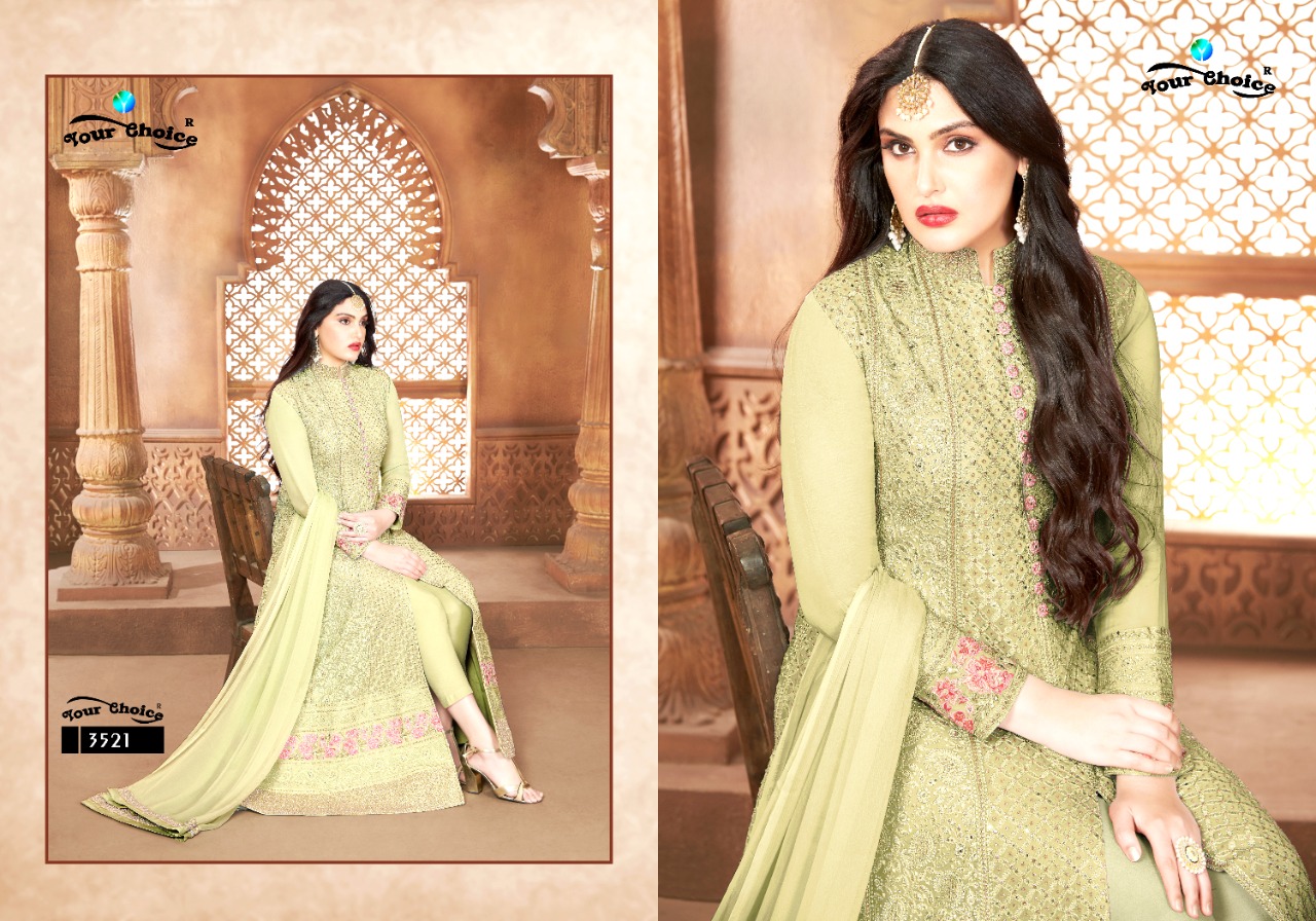 Yc Breeza Georgette Designer Salwar Suits Catalog
