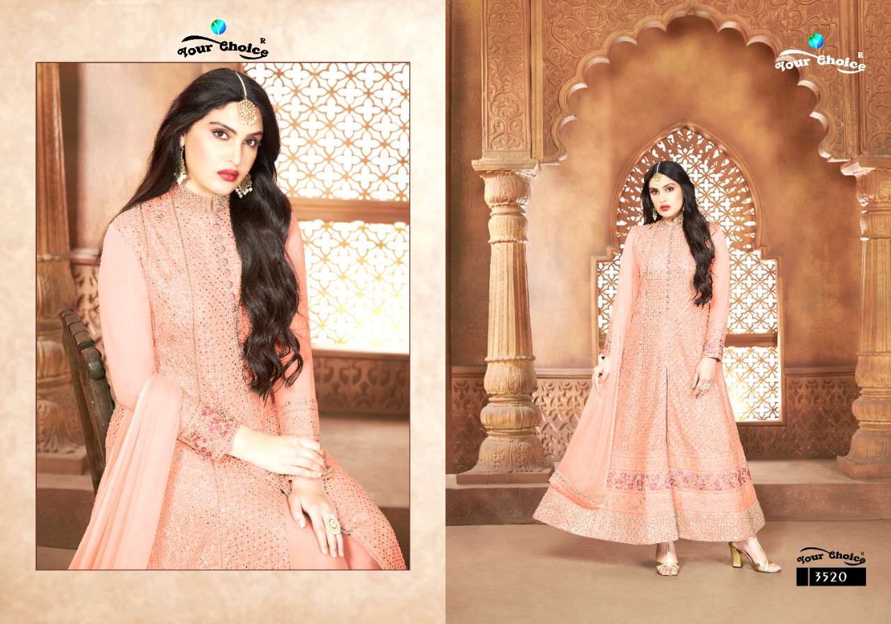 Yc Breeza Georgette Designer Salwar Suits Catalog