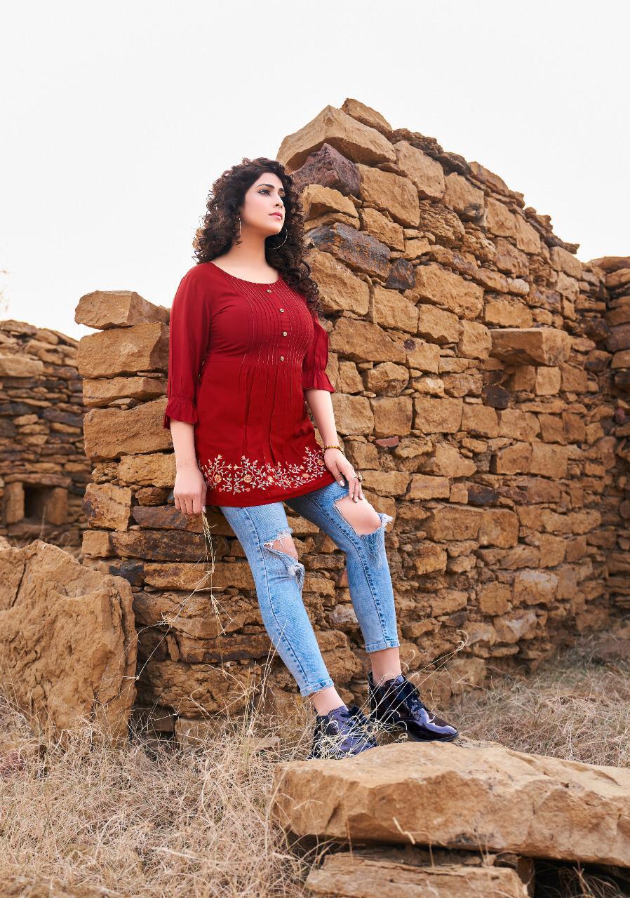 Yami Bold Vol 4 Fancy Rayon Embroidery Western Top Catalog