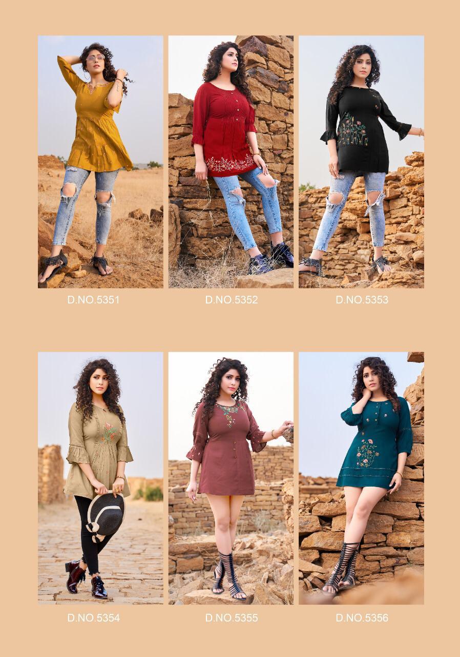 Yami Bold Vol 4 Fancy Rayon Embroidery Western Top Catalog
