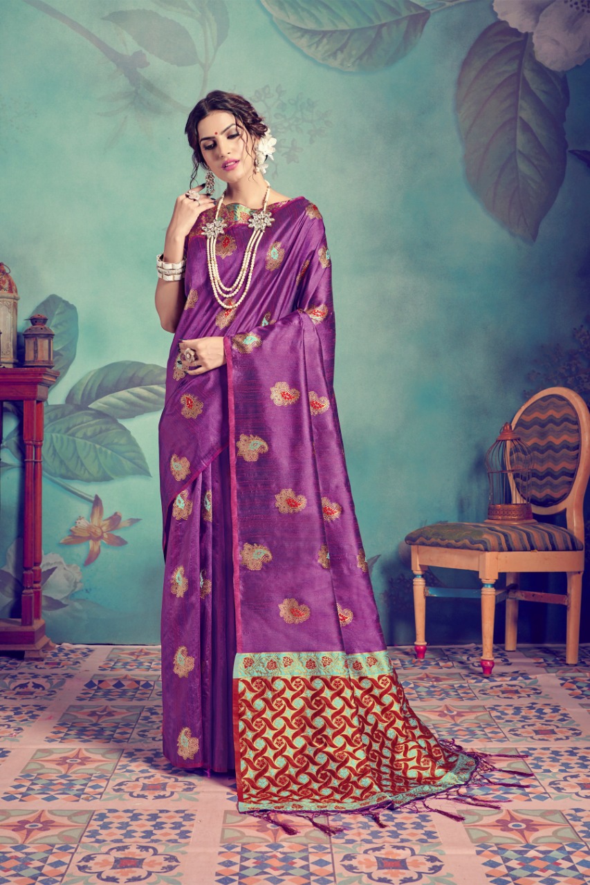 Ynf Pasudh Occasion Wear Banarasi Tussar Silk Saree Catalog