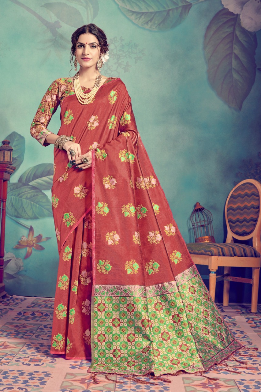Ynf Pasudh Occasion Wear Banarasi Tussar Silk Saree Catalog