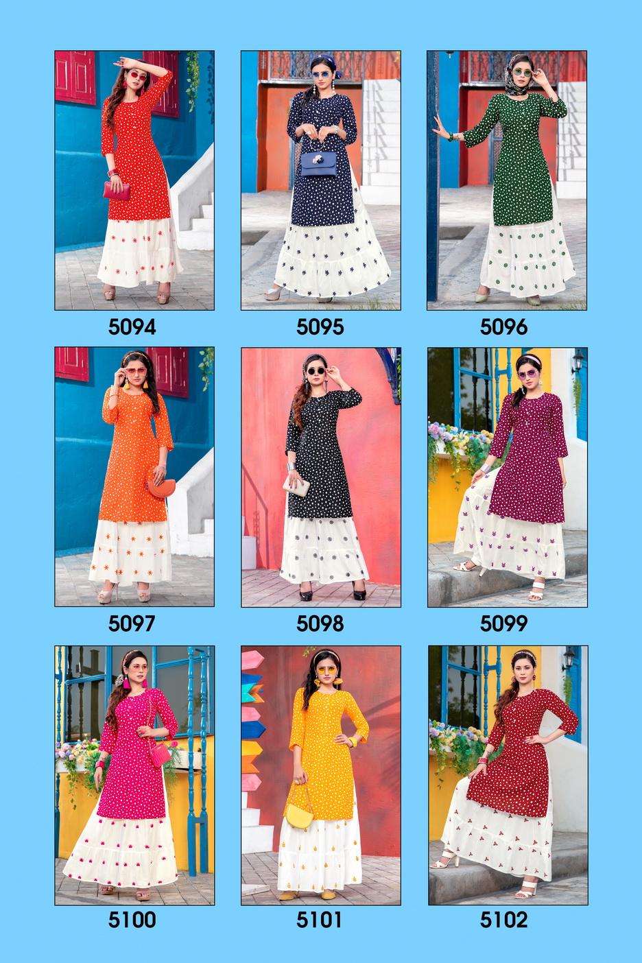 Premnath Padma Vol.6 Top With Skirt Kurti