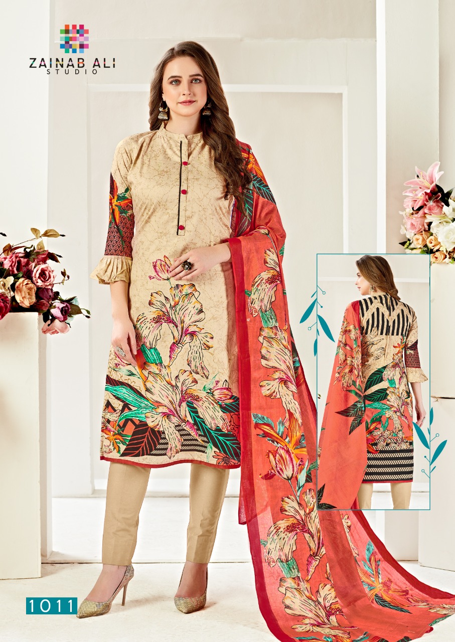 Zainab Ali  Vol 1 Premium Lawn Cotton Dress Material Catalog