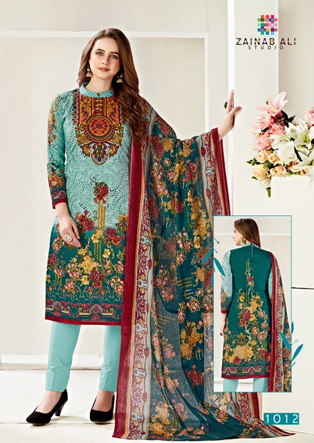 Zainab Ali  Vol 1 Premium Lawn Cotton Dress Material Catalog