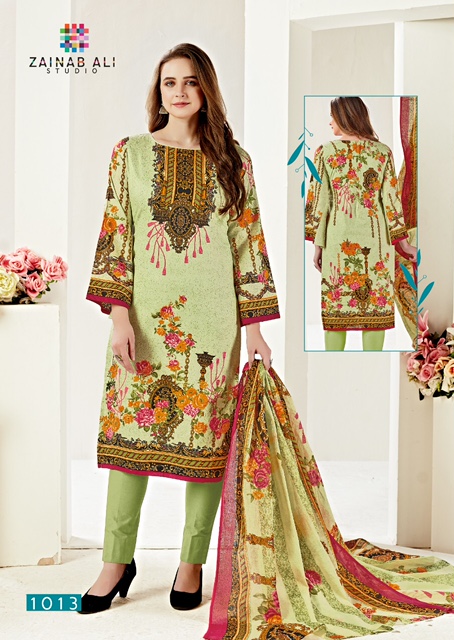 Zainab Ali  Vol 1 Premium Lawn Cotton Dress Material Catalog