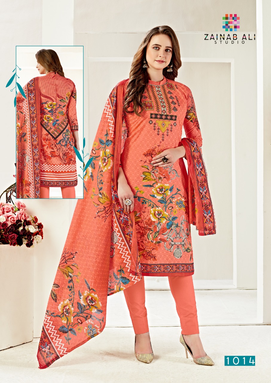 Zainab Ali  Vol 1 Premium Lawn Cotton Dress Material Catalog