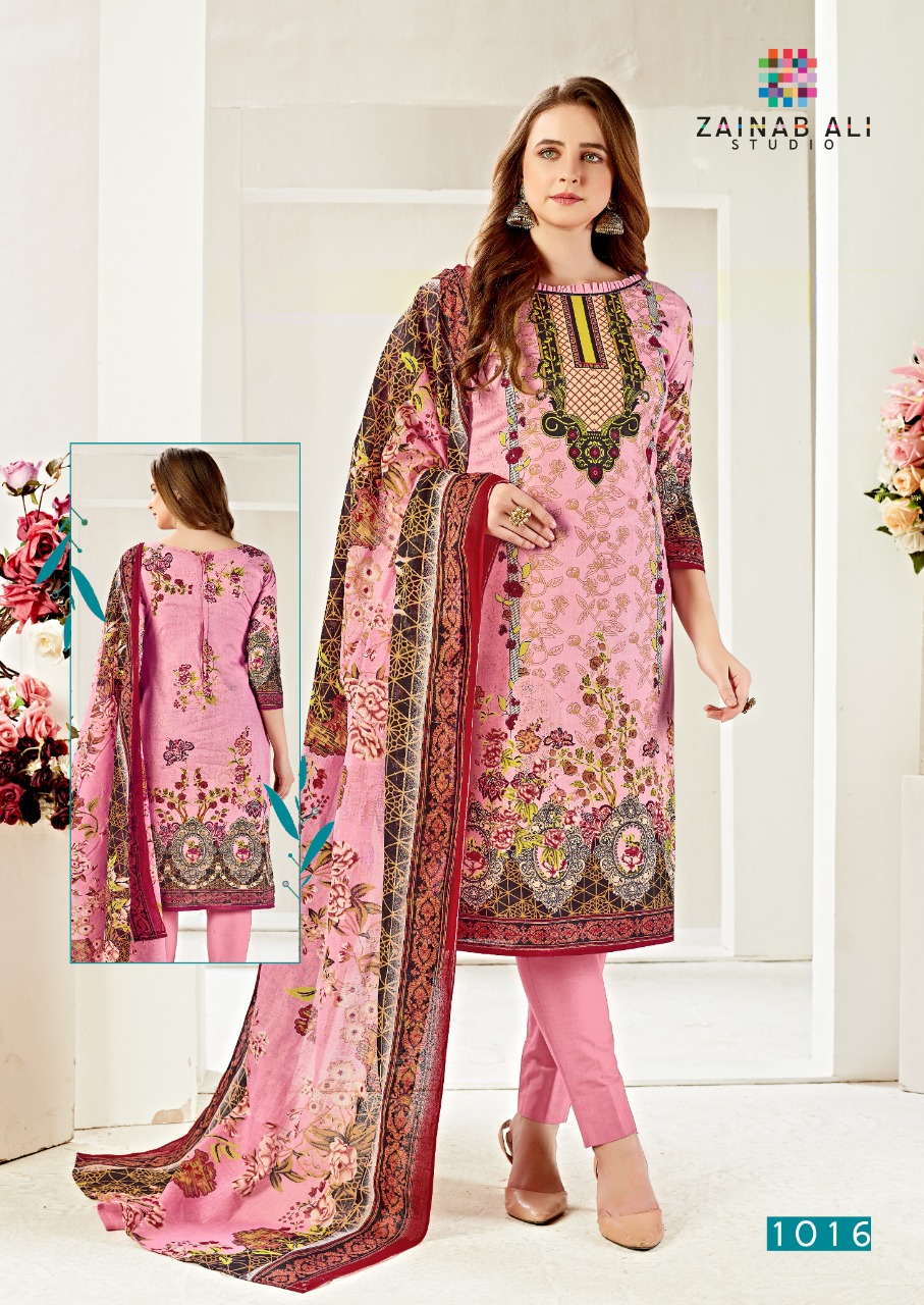Zainab Ali  Vol 1 Premium Lawn Cotton Dress Material Catalog