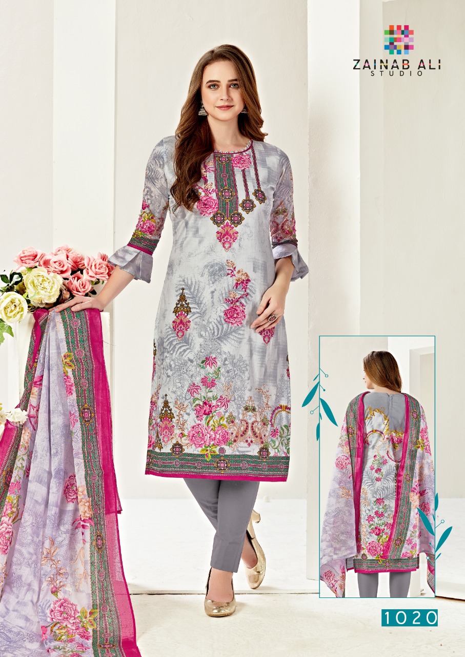 Zainab Ali  Vol 1 Premium Lawn Cotton Dress Material Catalog