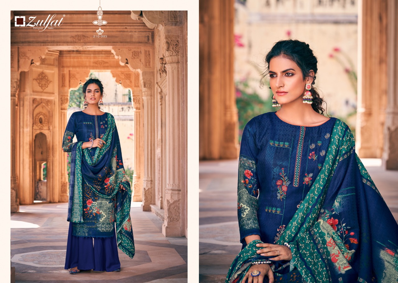Zulfat Olive  Designer Dress Material Catalog