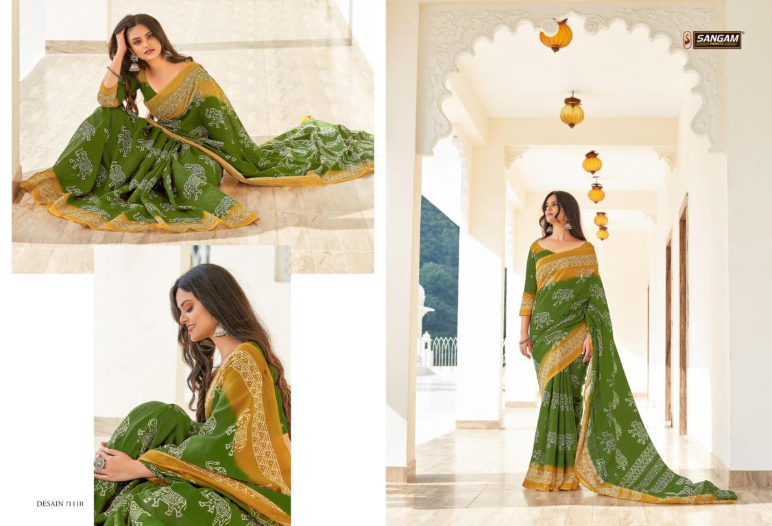 Sangam Belliza Printed Cotton Sarees
