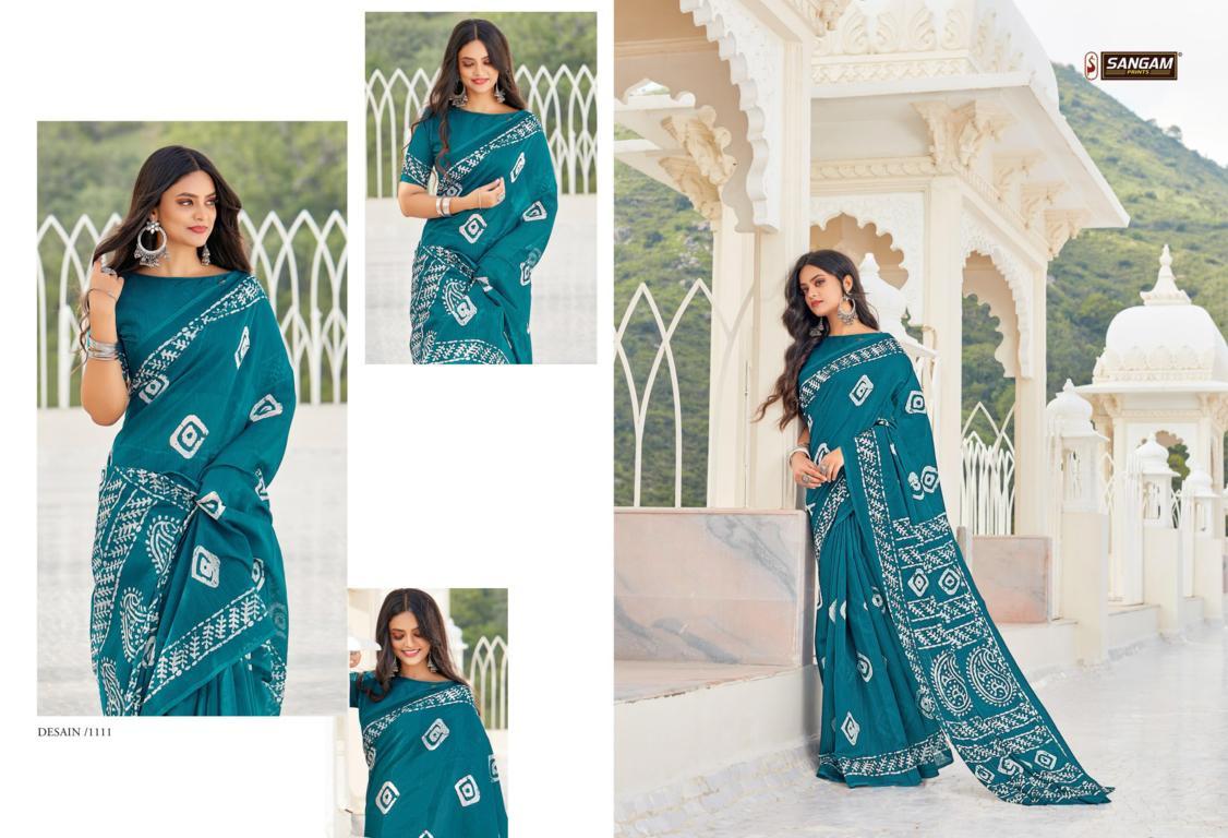 Sangam Belliza Printed Cotton Sarees