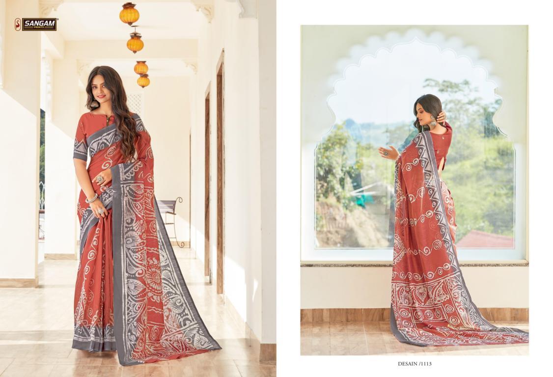 Sangam Belliza Printed Cotton Sarees